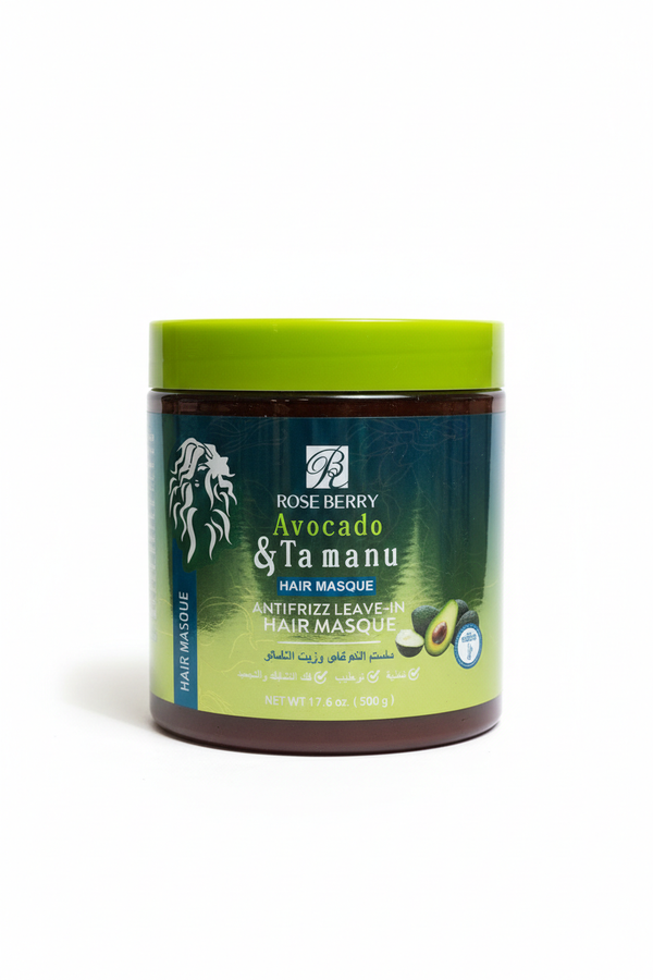 ماسك روز بيري بالأفوكادو وزيت التامانو