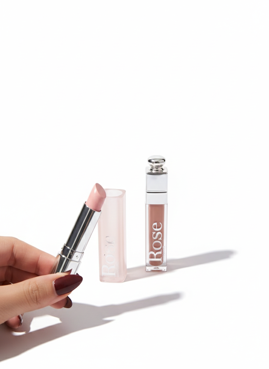 مجموعة شفاه روز بيري (Lip Maximizer &amp; Lip Glow) 💄✨
