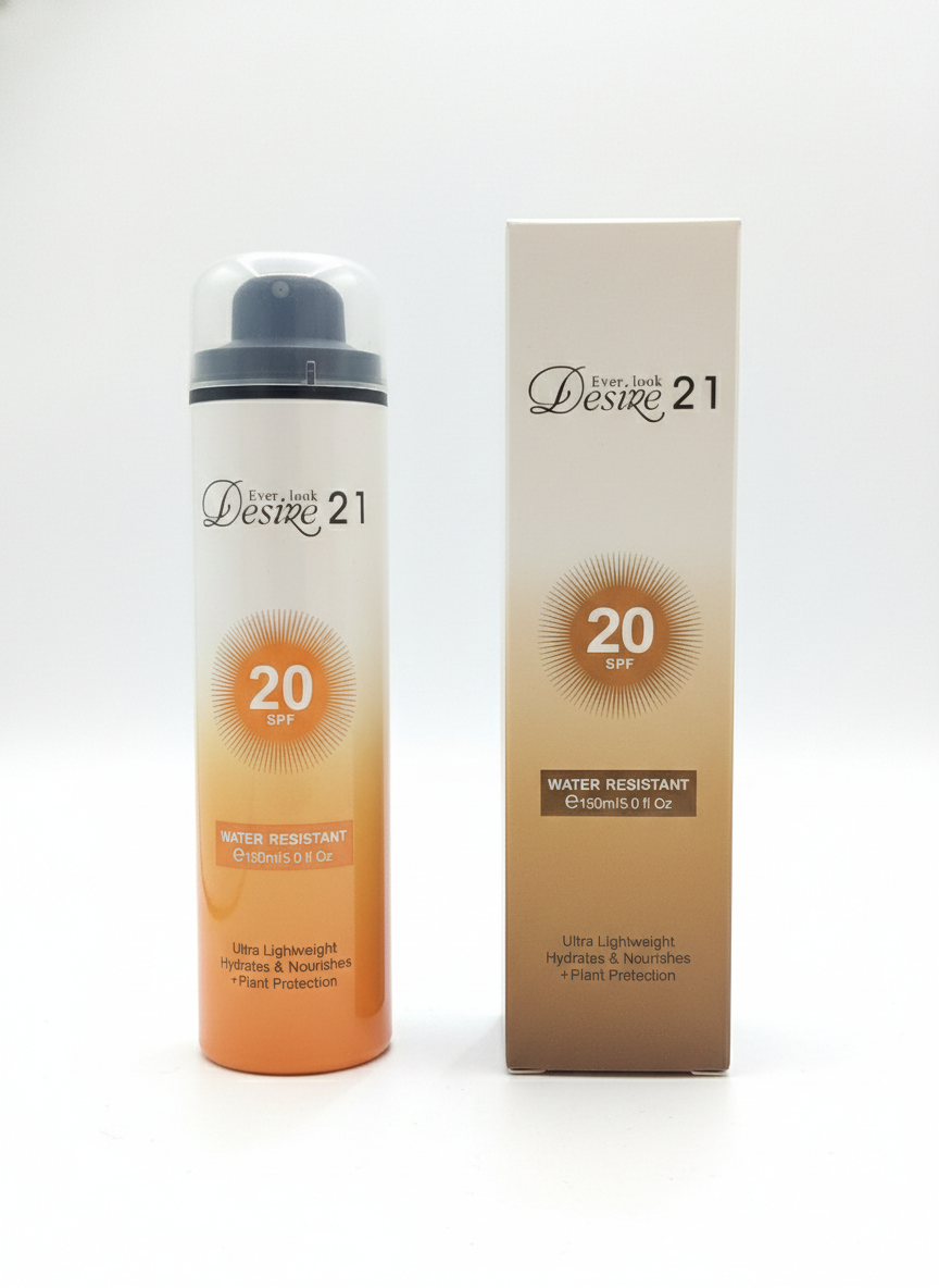 بخاخ واقي الشمس Desire 21 بتركيبة خفيفة وحماية فائقة✨
