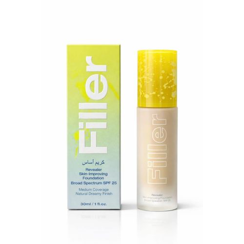 كريم أساس ✨روز بيري فيلر ريفيلر لتحسين البشرة - واسع الطيف مع عامل حماية من الشمس 25، درجة اللون 02 (30 مل)