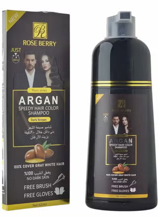 شامبو صبغة الشعر السريع بزيت الأرغان (Rose Berry Argan Speedy Hair Color Shampoo)