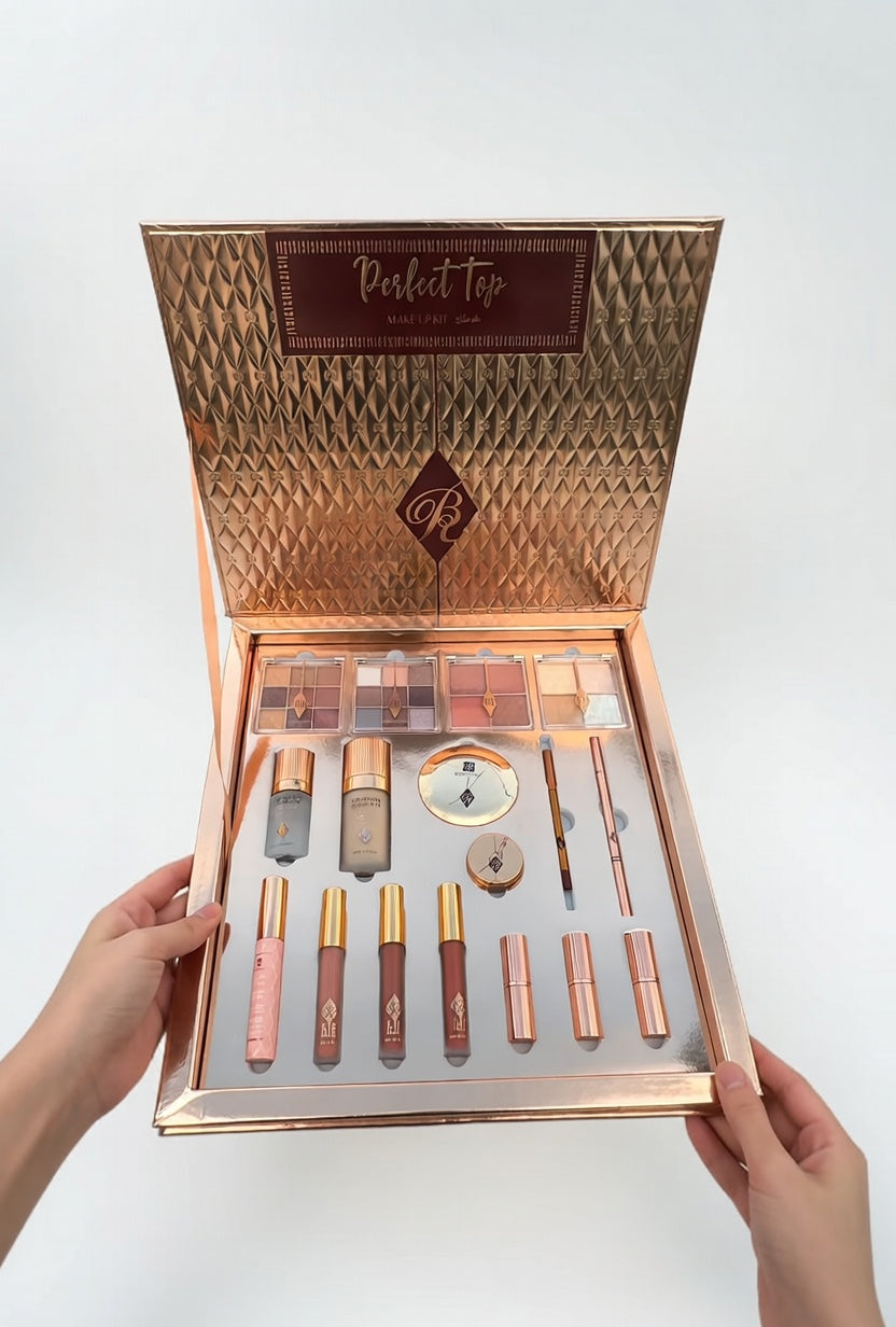 بوكس مكياج كامل Rose Berry - مجموعة بيرفكت توب الاحترافية🌹