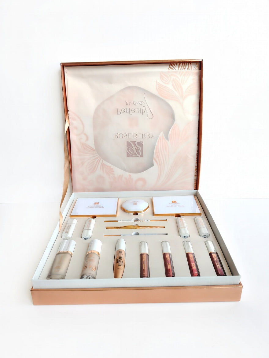 Complete Makeup Box from Rose Berry - Professional Perfect Top Set 🌹