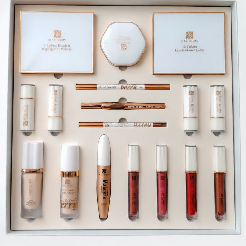 Complete Makeup Box from Rose Berry - Professional Perfect Top Set 🌹