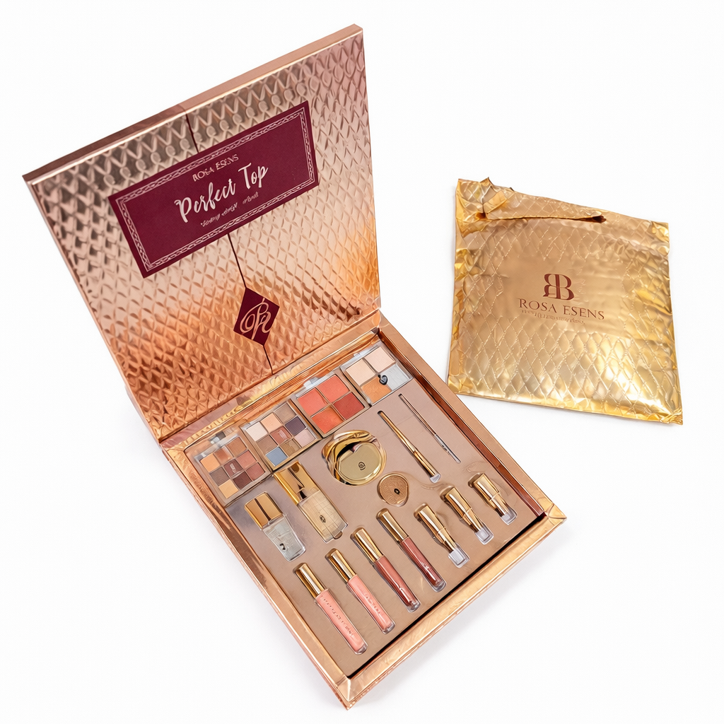 بوكس مكياج كامل Rose Berry - مجموعة بيرفكت توب الاحترافية🌹