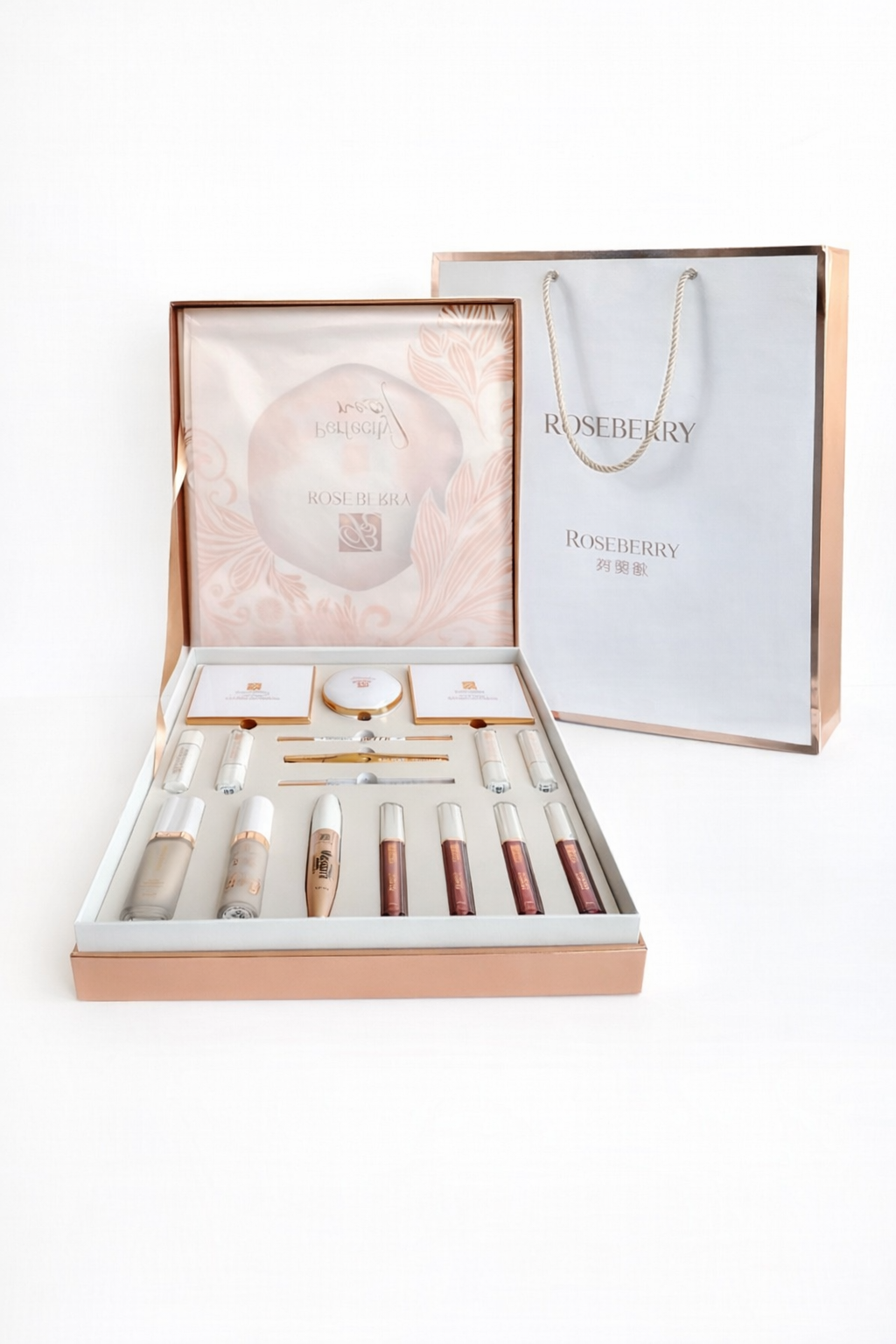 Complete Makeup Box from Rose Berry - Professional Perfect Top Set 🌹